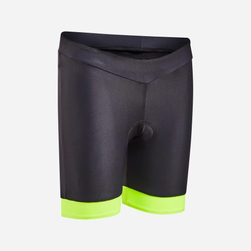 Kids' Cycling Shorts - EXPL 500 Black/Yellow Ages 7-13